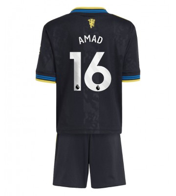 Manchester United Amad Diallo #16 Tredjetrøje Børn 2025-26 Kortærmet (+ Korte bukser)